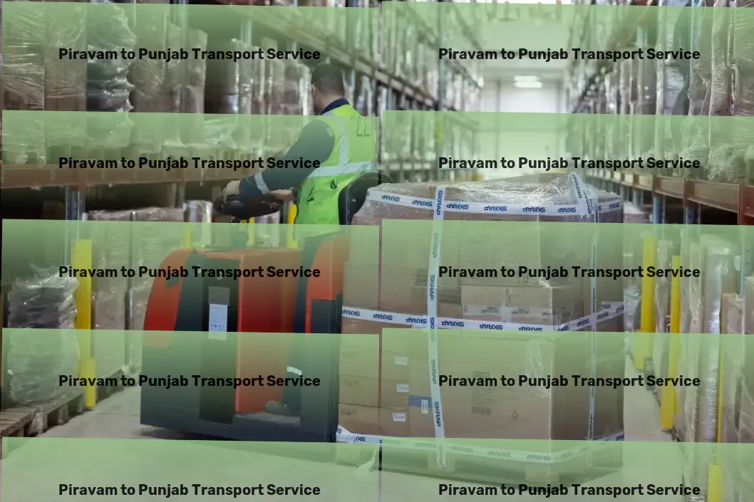 Piravam to Punjab Transport Advanced package delivery